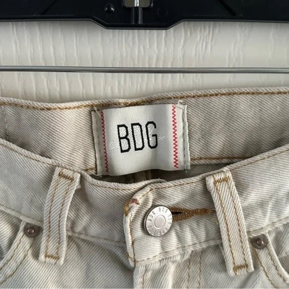 URBAN OUTFITTERS BDG High Waisted Cowboy Jeans in Cream - Picture 8 of 10